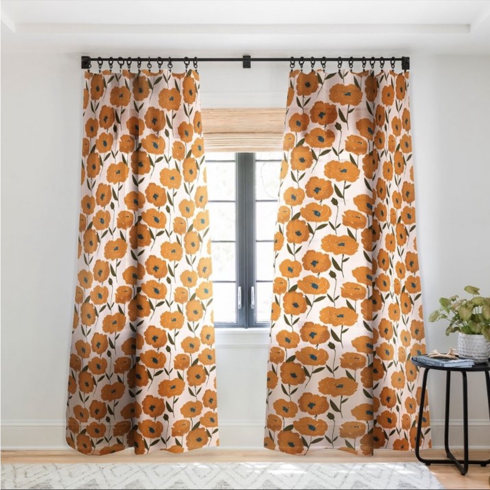 society6 poppy blackout curtains